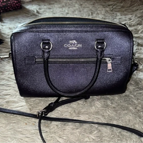 Coach Rowan Satchel Bag Navy Blue - Picture 6 of 15